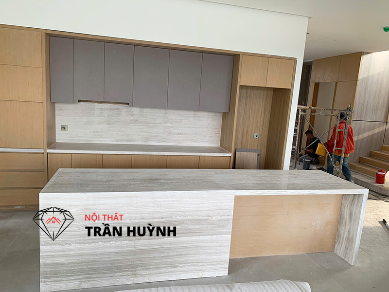 Mặt Bếp Và Bàn Đảo Đá Nhân Tạo Lamar – Điểm Nhấn Nội Thất Villa Long An
