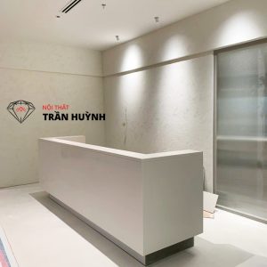 Thi Công Mặt Bếp Và Quầy Lễ Tân Đá Nhân Tạo C102 Tại Pearl Plaza Bình Thạnh