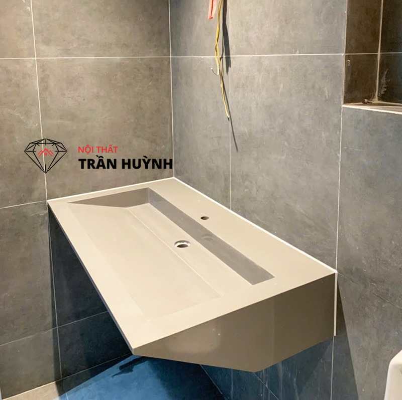 Lavabo Đá Solid Surface Treo Tường Tại Quận 2