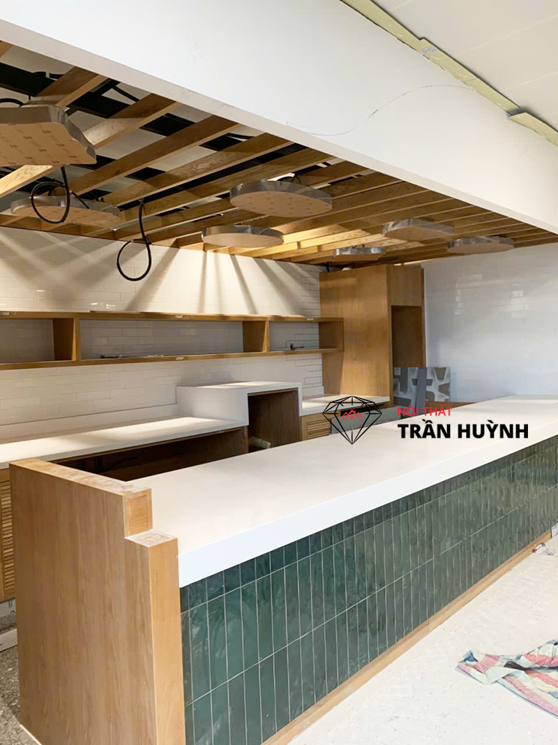 Thi Công Quầy Đá Solid Surface Công Trình Sân Bay Hà Nội Đẹp, Chuẩn Kỹ Thuật