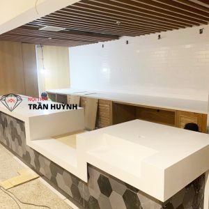 Dự Án Thi Công Quầy Đá Solid Surface Sân Bay Nội Bài