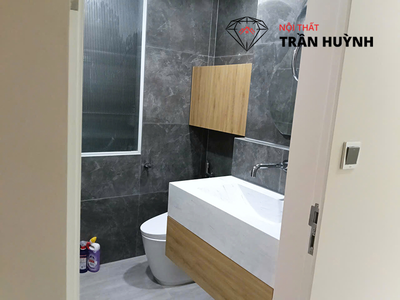 Thi Công Lavabo Đá Solid Surface Nguyên Khối Quận 7